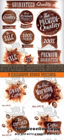 ,    | Creative, abstract coffee stains, 