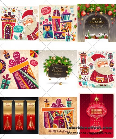       | Christmas greeting card with Santa Claus, 