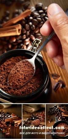 Stock Photo: Ground coffee