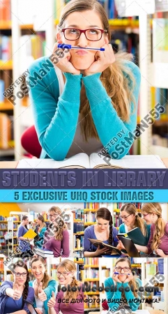   ,     , 2 | Students in library, young people in reading room -  