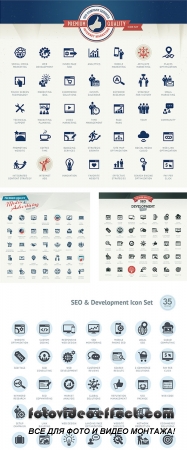 Stock: SEO and development icon set