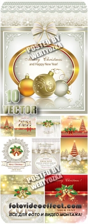        / Christmas silver background - stock vector