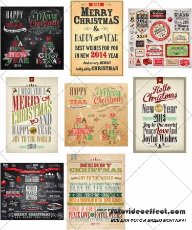    ,   | Christmas labels and labels, design elements, 