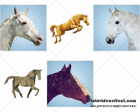  ,   | Abstract horse, triangular style, 