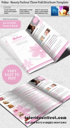 Peliar Beauty / Hair Salon 3 Fold Brochure