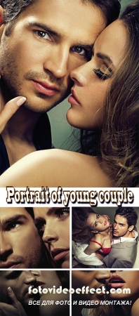 Stock Photo: Close up portrait of young couple