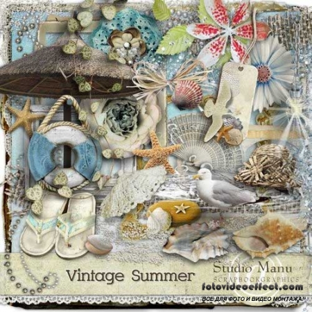 Морской скрап-комплект - Vintage summer 