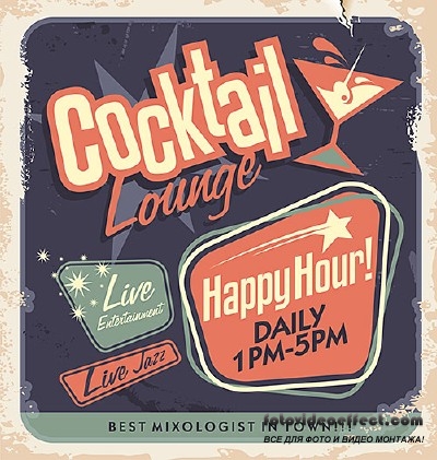        | Old-fashioned posters of sixties for night club, 
