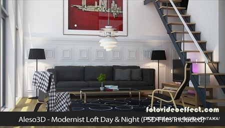 Aleso3D Modernist Loft Day & Night