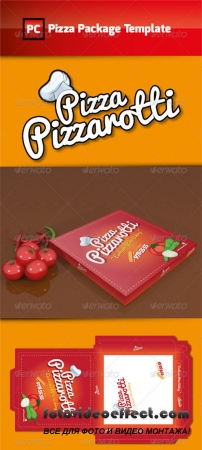 Pizza Package Template Vector