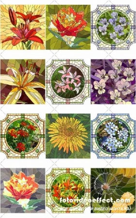    | Decorative floral ornament - Mosaic, 
