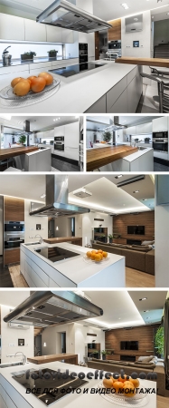 Stock Photo: Modern interior kitchen design 2