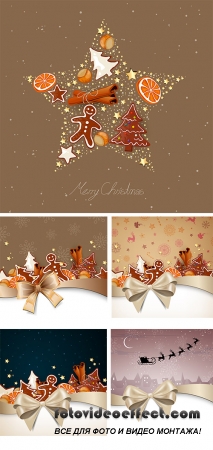 Stock: Vector Illustration of a Christmas Background