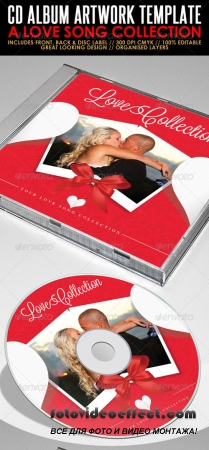 Love Song Collection  CD Artwork PSD Template