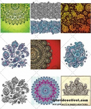      | Colored in abstract style backgrounds 5, 