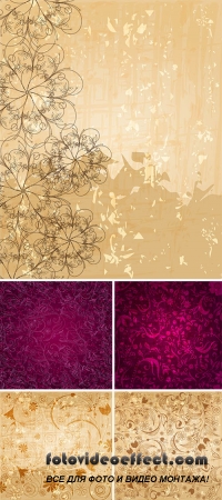  Stock: Vintage floral background 4