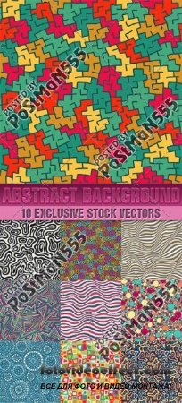      | Colored in abstract style backgrounds, 6 - 