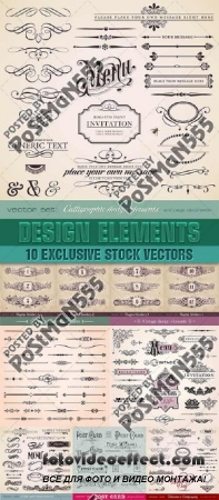    | Calligraphic design elements, 