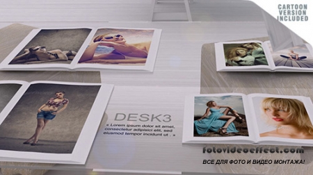 Desk Gallery with Cartoon version - Project for After Effects (Videohive)