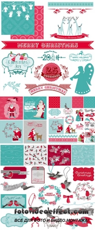 Stock: Santa Claus Christmas Cards - for design