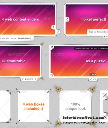 Pixel Perfect Web Content Sliders & Boxes