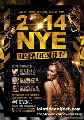 GraphicRiver - NYE Party | Flyer + FB Cover - 6125901