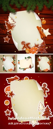  Stock: Vector Illustration of a Christmas Background
