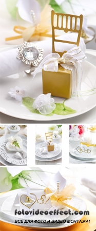 Stock Photo: Wedding place setting