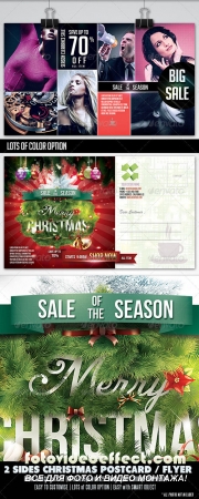 Christmas Sale Postcard-Front & Back