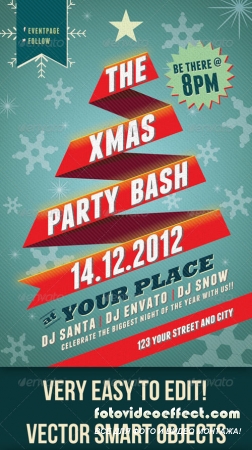 Xmas Party Bash PSD Flyer