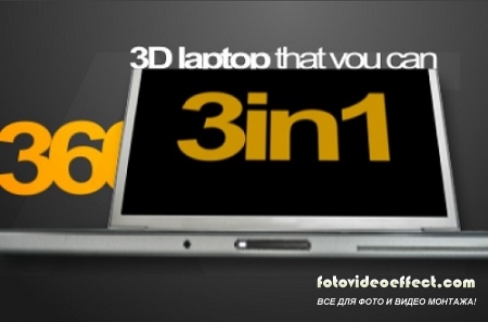  - 3D laptop Title animation  After Effects