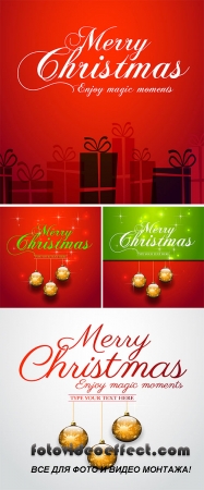Stock: Christmas Greeting Card vector 4