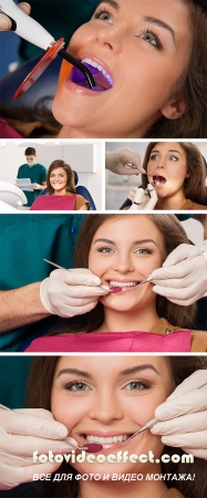 Stock Photo: Young woman patient stopping treatment