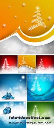 Stock: Christmas colorful vector design