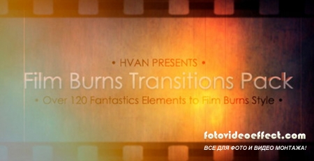 Film Burn and Light Leak Transitions Collection