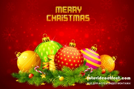 Stock: Vector illustration of Merry Christmas