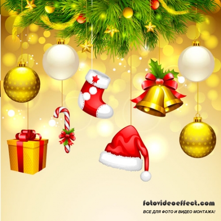 Stock: Vector illustration of Merry Christmas