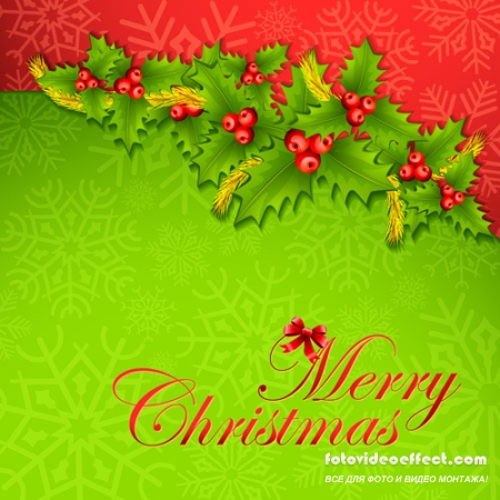 Stock: Vector illustration of Merry Christmas