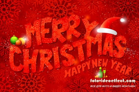 Stock: Vector illustration of Merry Christmas