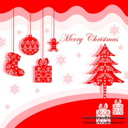 Stock: Vector illustration of Merry Christmas