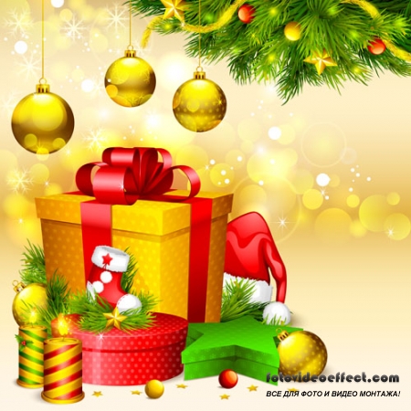 Stock: Vector illustration of Merry Christmas