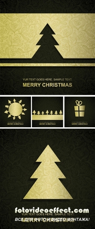 Stock: Christmas Card vector 16
