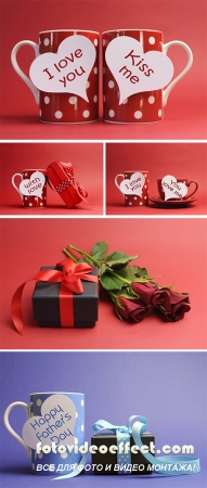 Stock Photo: Happy Valentines Day love theme gift