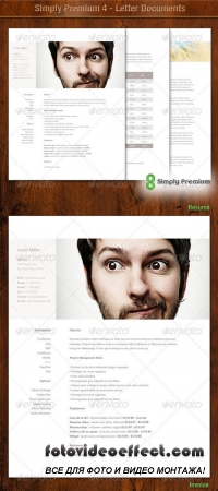 Simply Premium 4  Resume, Letterhead, Invoice