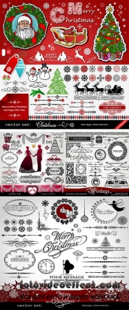 Stock: Decorations elements set vector