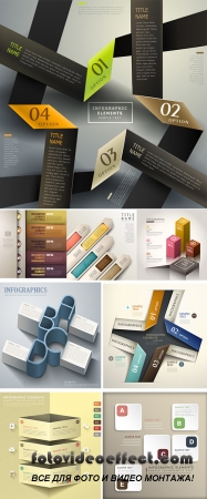 Stock: Abstract 3d paper infographics 2