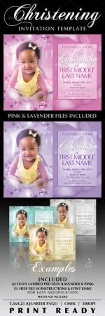 Baby Christening Invitation Templates