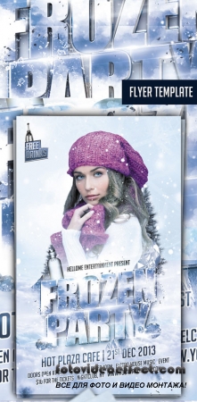Frozen Party Flyer Template