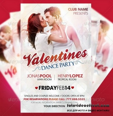 GraphicRiver - Valentines Dance Party Flyer - 1546187