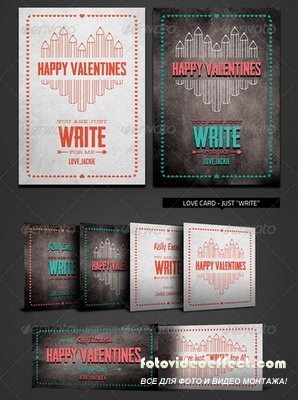 GraphicRiver - Valentine Love Card - Just Write for Me - 6500511